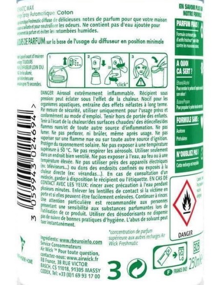 air wick fresh matic 250ml - ricarica per diffusore - coton: tuttocasashop.it: pulizia e cura della casa