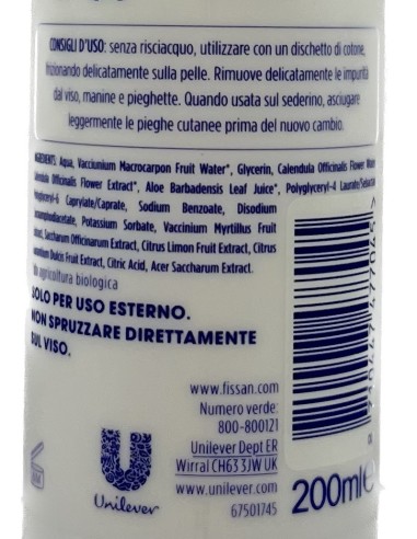 fissan piccolo mio - acqua micellare - 250ml - con bio ingredienti: tuttocasashop.it: igiene e cura della persona
