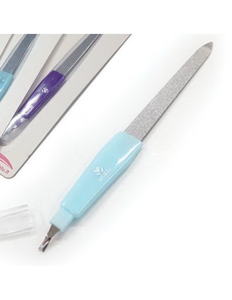 setablu lima per unghie in metallo con leva cuticole - colori assortiti: tuttocasashop.it: igiene e cura della persona