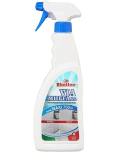 rhutten via muffa - spray maxi formato 750ml - antimuffa igienizzante: tuttocasashop.it: pulizia e cura della casa