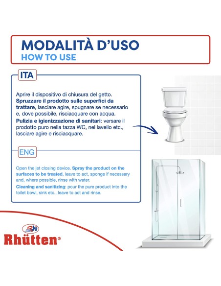 rhutten via muffa - spray maxi formato 750ml - antimuffa igienizzante: tuttocasashop.it: pulizia e cura della casa