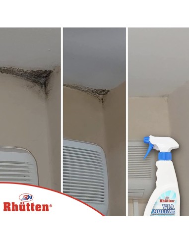 rhutten via muffa - spray maxi formato 750ml - antimuffa igienizzante: tuttocasashop.it: pulizia e cura della casa