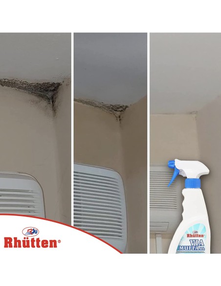 rhutten via muffa - spray maxi formato 750ml - antimuffa igienizzante: tuttocasashop.it: pulizia e cura della casa