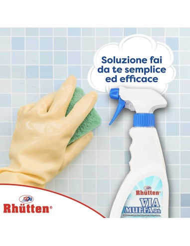 rhutten via muffa - spray maxi formato 750ml - antimuffa igienizzante: tuttocasashop.it: pulizia e cura della casa