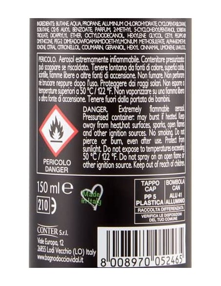 vidal deodorante spray - 150ml - for men invisible 48h 0% alcool no macchie: tuttocasashop.it: igiene e cura della persona