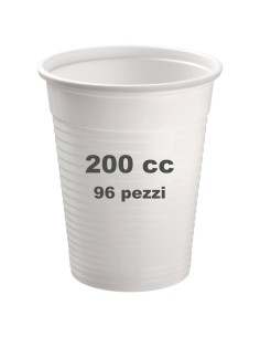 very well 96 bicchieri monouso in plastica pp - 200cc - bianchi: tuttocasashop.it: carta & monouso