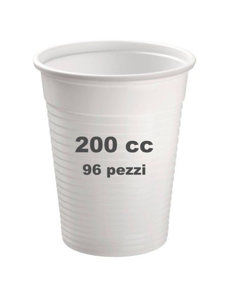 very well 96 bicchieri monouso in plastica pp - 200cc - bianchi: tuttocasashop.it: carta & monouso