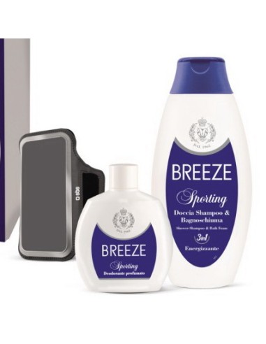 breeze sporting: deodorante 100ml + docciashampoo 400ml + fascia sport: tuttocasashop.it: igiene e cura della persona