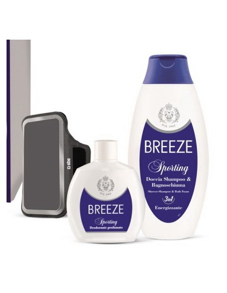 breeze sporting: deodorante 100ml + docciashampoo 400ml + fascia sport: tuttocasashop.it: igiene e cura della persona