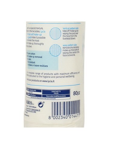 lycia morbido strucco viso & occhi - 80 dischetti levatrucco: tuttocasashop.it: igiene e cura della persona