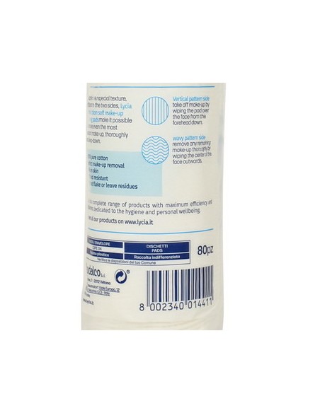 lycia morbido strucco viso & occhi - 80 dischetti levatrucco: tuttocasashop.it: igiene e cura della persona