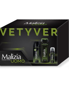 malizia vetyver - docciashampoo 250ml - deo spray 175ml - schiuma barba 50ml: tuttocasashop.it: igiene e cura della persona