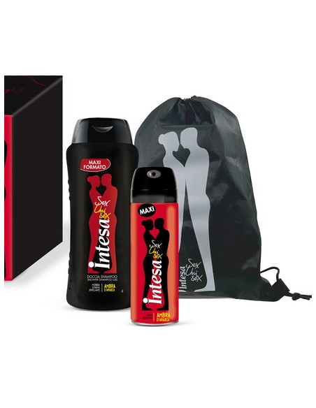 intesa sex unisex confezione: docciashampoo 300ml + deo spray 150ml + sacca: tuttocasashop.it: igiene e cura della persona