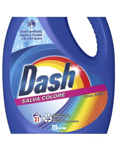 dash detersivo lavatrice liquido 21 lavaggi 1050ml - salva colore: tuttocasashop.it: prodotti per bucato e tessuti