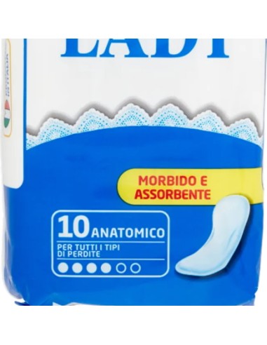 lines lady assorbenti ingienici anatomici - 10 pezzi: tuttocasashop.it: igiene e cura della persona