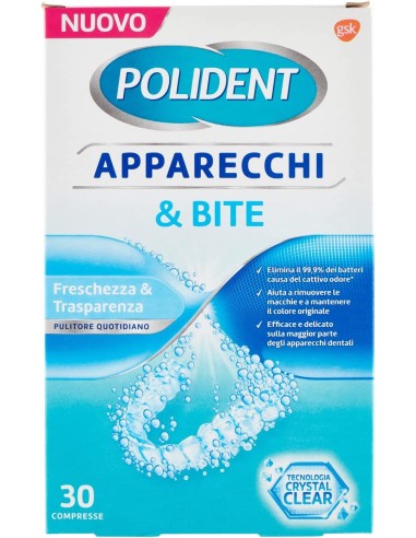 polident 30 compresse effervescenti - per la pulizia di apparecchi & bite: tuttocasashop.it: igiene e cura della persona