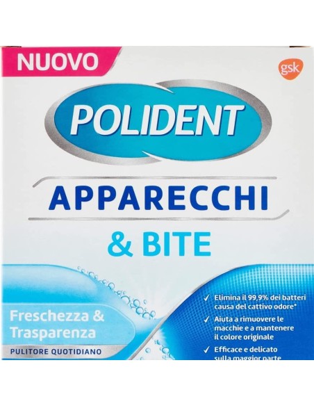 polident 30 compresse effervescenti - per la pulizia di apparecchi & bite: tuttocasashop.it: igiene e cura della persona
