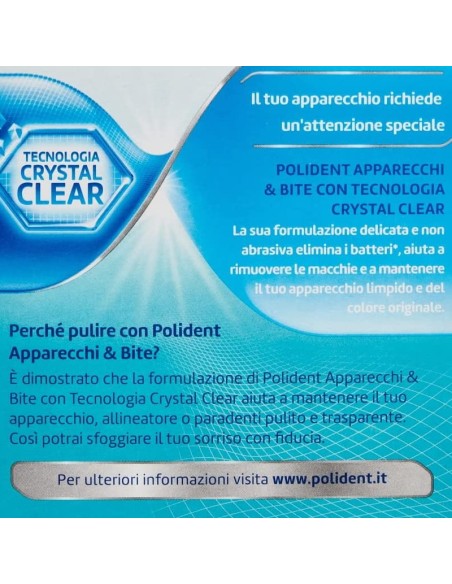 polident 30 compresse effervescenti - per la pulizia di apparecchi & bite: tuttocasashop.it: igiene e cura della persona