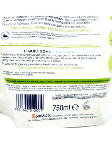mantovani sapone sapone liquido - ecoricarica 750ml - classico: tuttocasashop.it: igiene e cura della persona