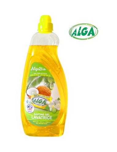 alga bio detersivo lavatrice gel - 36 lavaggi 1950ml - di origine vegetale: tuttocasashop.it: prodotti per bucato e tessuti