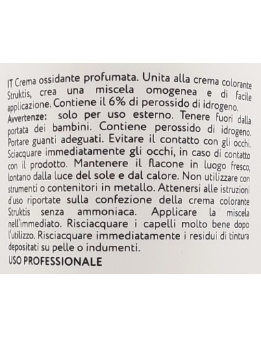 struktis attivatore in crema - ossigeno 20 volumi - ossidante per tintura: tuttocasashop.it: igiene e cura della persona