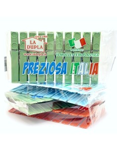 preziosa la dupla 10 pinze stendi bucato in plastica - made in italy: tuttocasashop.it: prodotti per bucato e tessuti
