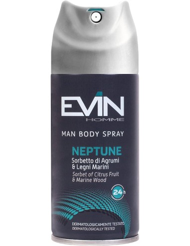 evin deodorante spray uomo 150ml - neptune sorbetto di agrumi e legni marini: tuttocasashop.it: igiene e cura della persona