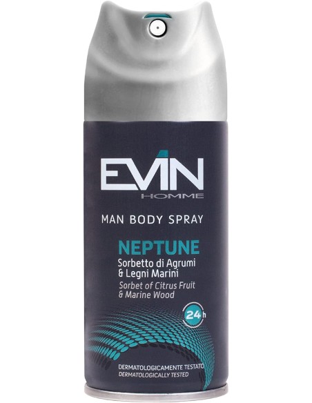 evin deodorante spray uomo 150ml - neptune sorbetto di agrumi e legni marini: tuttocasashop.it: igiene e cura della persona