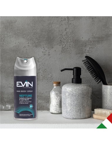 evin deodorante spray uomo 150ml - neptune sorbetto di agrumi e legni marini: tuttocasashop.it: igiene e cura della persona