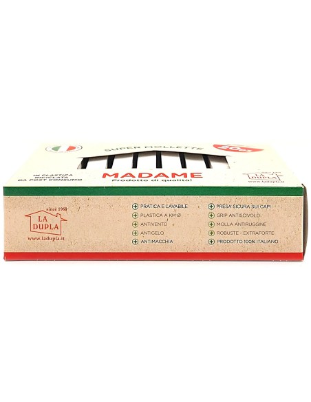 madame la dupla 20 pinze stendi bucato in plastica - bianche - made in italy: tuttocasashop.it: prodotti per bucato e tessuti