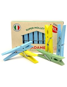 madame la dupla 20 pinze stendi bucato in plastica colorate - made in italy: tuttocasashop.it: prodotti per bucato e tessuti