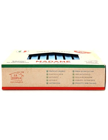 madame la dupla 20 pinze stendi bucato in plastica colorate - made in italy: tuttocasashop.it: prodotti per bucato e tessuti