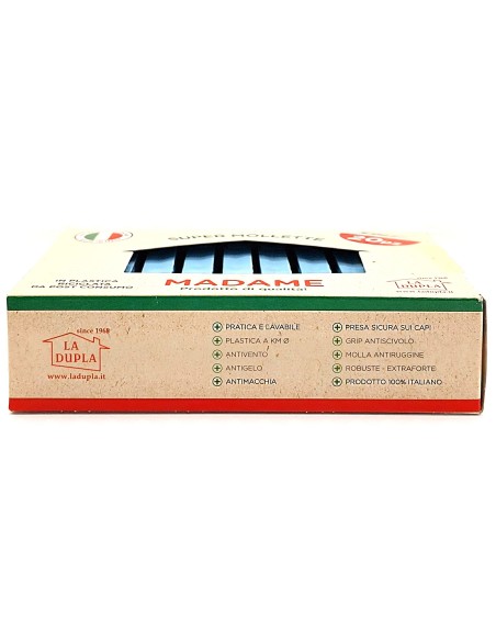 madame la dupla 20 pinze stendi bucato in plastica colorate - made in italy: tuttocasashop.it: prodotti per bucato e tessuti