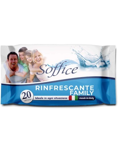 soffice 20 salviettine imbevute rinfrescanti - confezione tascabile pocket: tuttocasashop.it: igiene e cura della persona