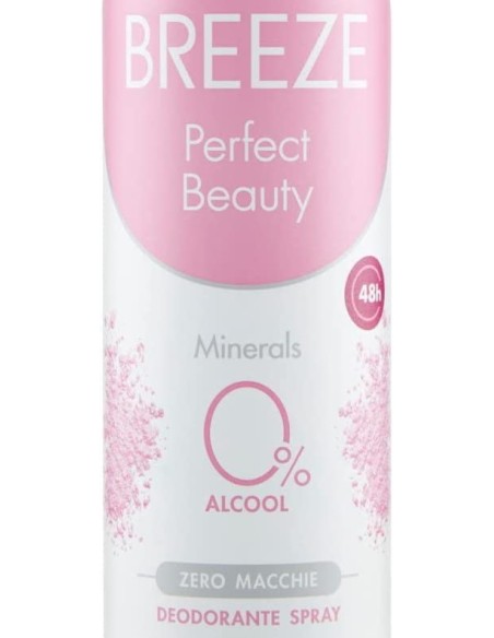 breeze deodorante spray - 150ml - perfect beauty - 0% alcool - zero macchie: tuttocasashop.it: igiene e cura della persona
