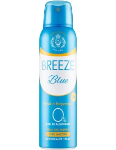 breeze deodorante spray - 150ml - blue - neroli e bergamotto - zero macchie: tuttocasashop.it: igiene e cura della persona