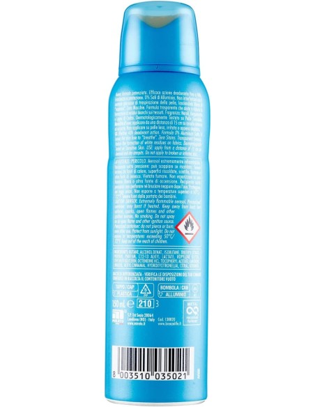 breeze deodorante spray - 150ml - blue - neroli e bergamotto - zero macchie: tuttocasashop.it: igiene e cura della persona