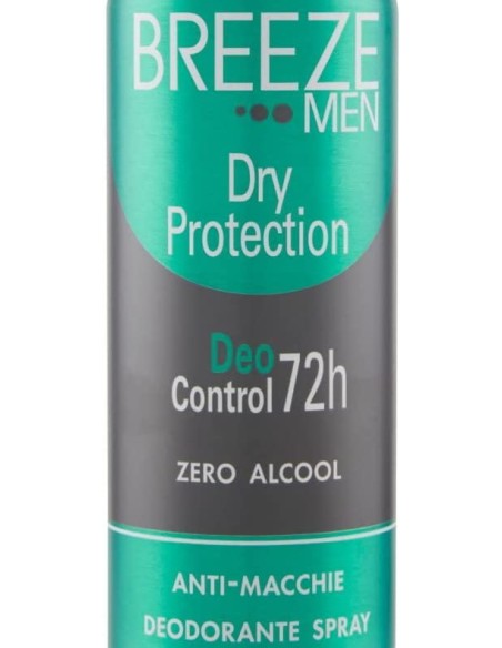 breeze deodorante spray - 150ml - men dry protection - zero alcool e macchie: tuttocasashop.it: igiene e cura della persona
