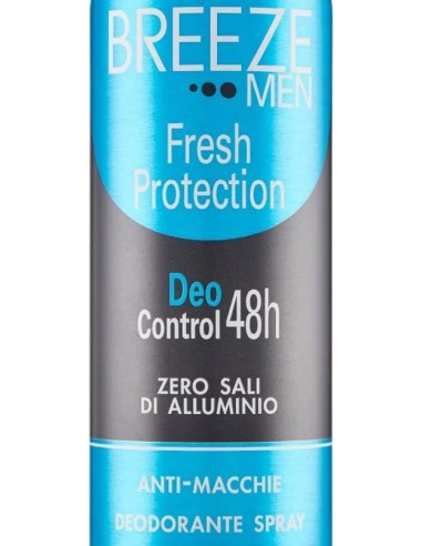 breeze deodorante spray - 150ml - men fresh protection - 48h - zero macchie: tuttocasashop.it: igiene e cura della persona