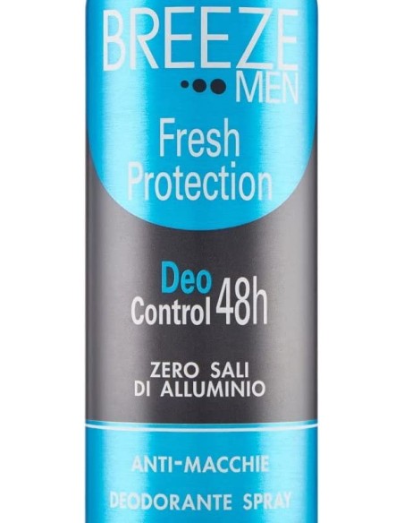 breeze deodorante spray - 150ml - men fresh protection - 48h - zero macchie: tuttocasashop.it: igiene e cura della persona