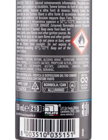 breeze deodorante spray - 150ml - men invisible protection - anti macchie: tuttocasashop.it: igiene e cura della persona