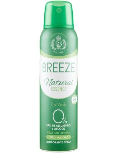 breeze deodorante spray - 150ml - natural essence - the verde - zero macchie: tuttocasashop.it: igiene e cura della persona