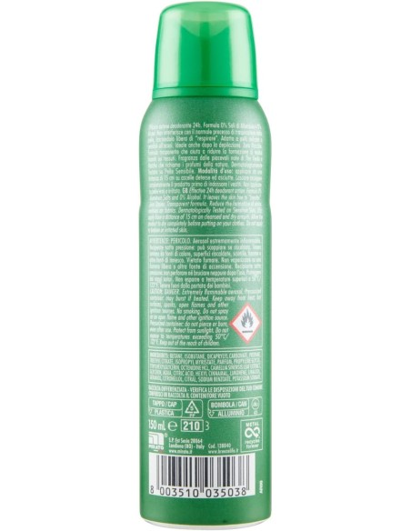 breeze deodorante spray - 150ml - natural essence - the verde - zero macchie: tuttocasashop.it: igiene e cura della persona