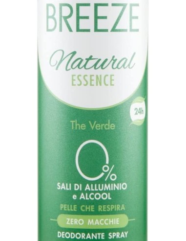 breeze deodorante spray - 150ml - natural essence - the verde - zero macchie: tuttocasashop.it: igiene e cura della persona