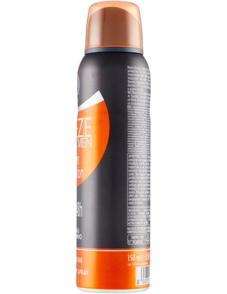 breeze deodorante spray - 150ml - men power protection - 48h - anti-macchie: tuttocasashop.it: igiene e cura della persona
