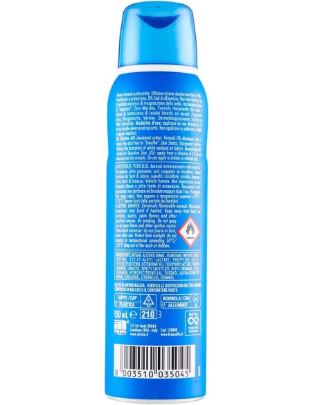 breeze deodorante spray - 150ml - sporting - lime e vetiver - zero macchie: tuttocasashop.it: igiene e cura della persona