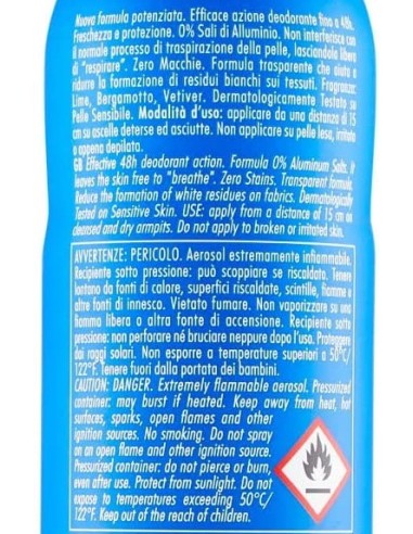 breeze deodorante spray - 150ml - sporting - lime e vetiver - zero macchie: tuttocasashop.it: igiene e cura della persona