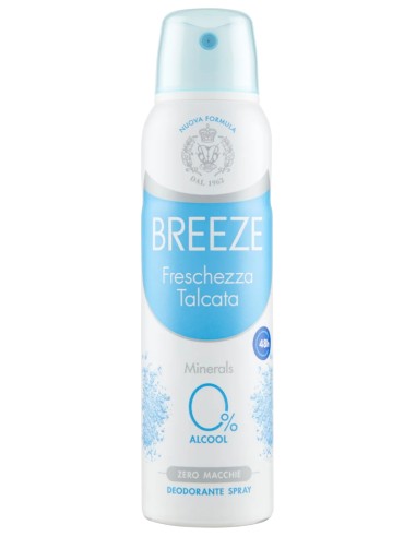 breeze deodorante spray - 150ml - freschezza talcata - zero macchie: tuttocasashop.it: igiene e cura della persona