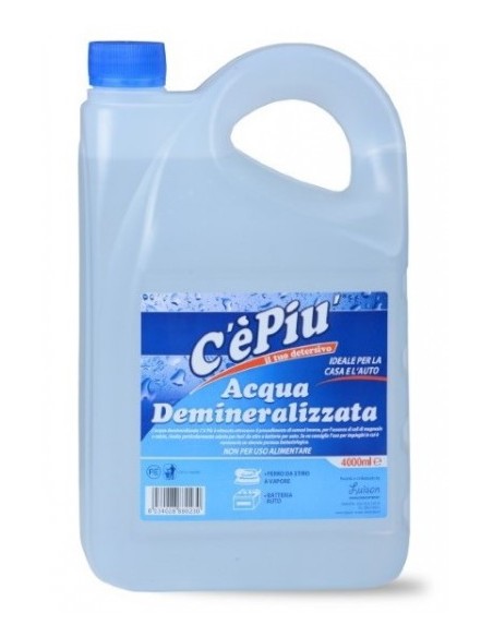 ce'piu' acqua demineralizzata 4l - per ferri da stiro, caldaie, batterie: tuttocasashop.it: prodotti per bucato e tessuti