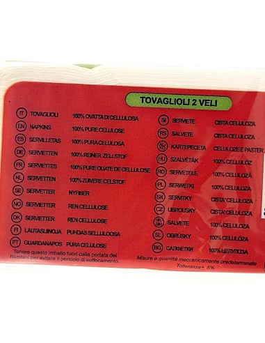 soavex 75 tovaglioli ovattati doppio velo - 33x33cm - bianchi: tuttocasashop.it: carta & monouso
